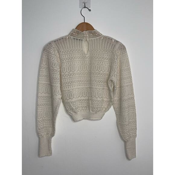 Zara Beige Knit Long Sleeve CropTop Size:S Pre-Loved - Picture 4 of 13